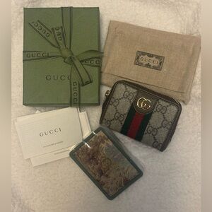 Gucci Card Set with Double G SLG Card Holder